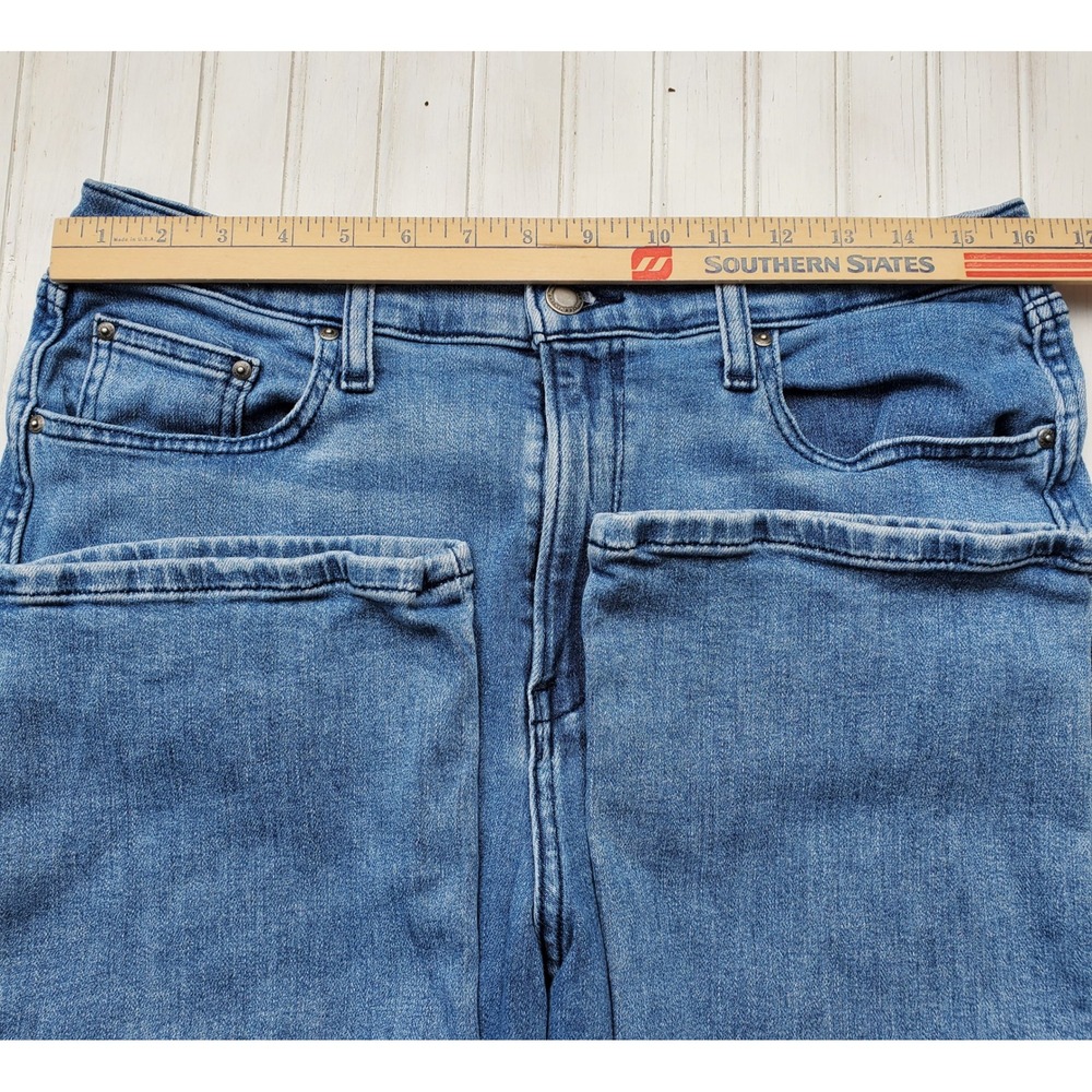 LL Bean Everyday High Rise Mini Boot Jeans 16 Reg Blue Denim 520548 - Picture 4 of 9